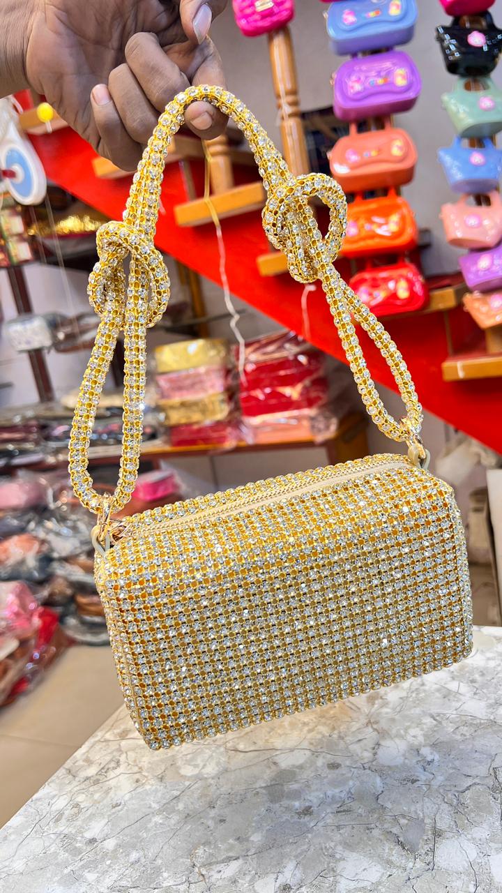 Designer crystal handbag for wedding and bridal look