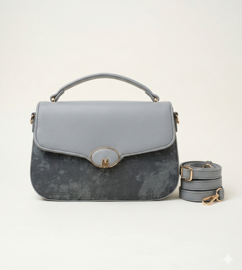 Grey Sling Bag for Women – Stylish Chain Shoulder Bag