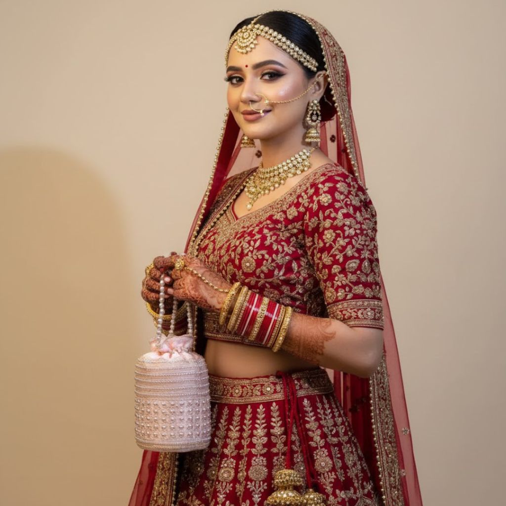 Ivory Pearl Embellished Fringe Potli Bag