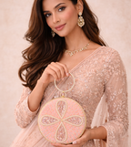 luxury pink crystal clutch bag features women bridal party handbag 