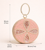 pink round clutch bag size guide women bridal party clutch dimensions
