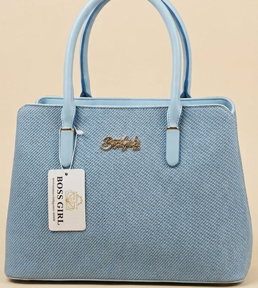 Luxury Women's Blue Designer Handbag – Structured Tote Bag