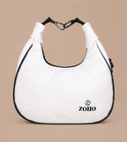 womens white hobo shoulder bag elegant designer handbag