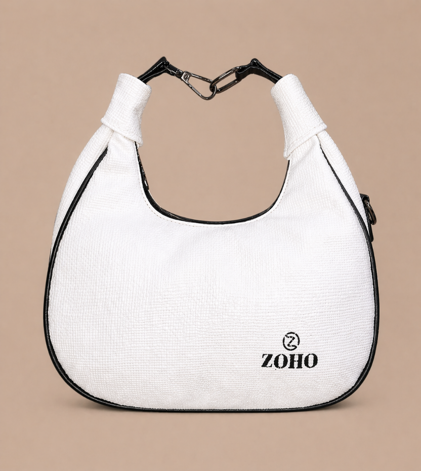 womens white hobo shoulder bag elegant designer handbag
