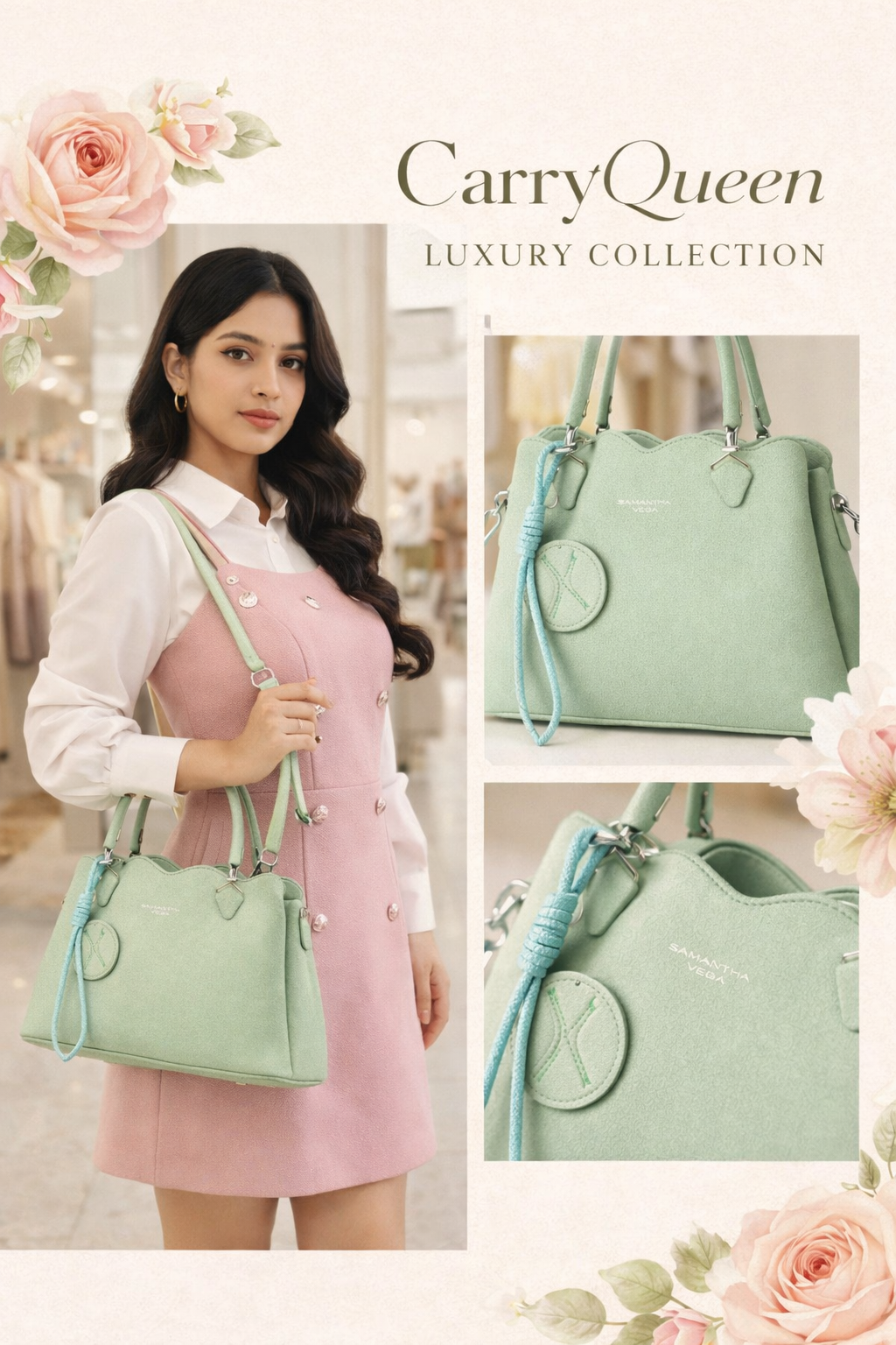 Luxury Solid Color Handbag for Women – Daily Use Tote