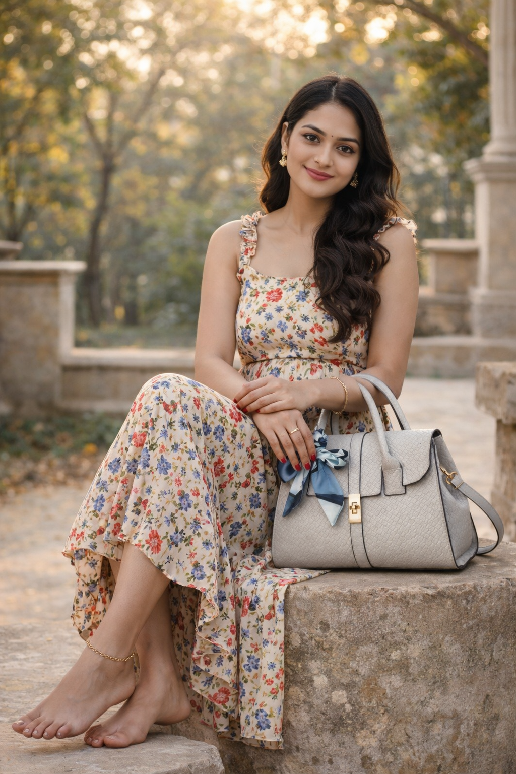 Luxury Women's Tote Bag with Silk Scarf – Fashion Handbag
